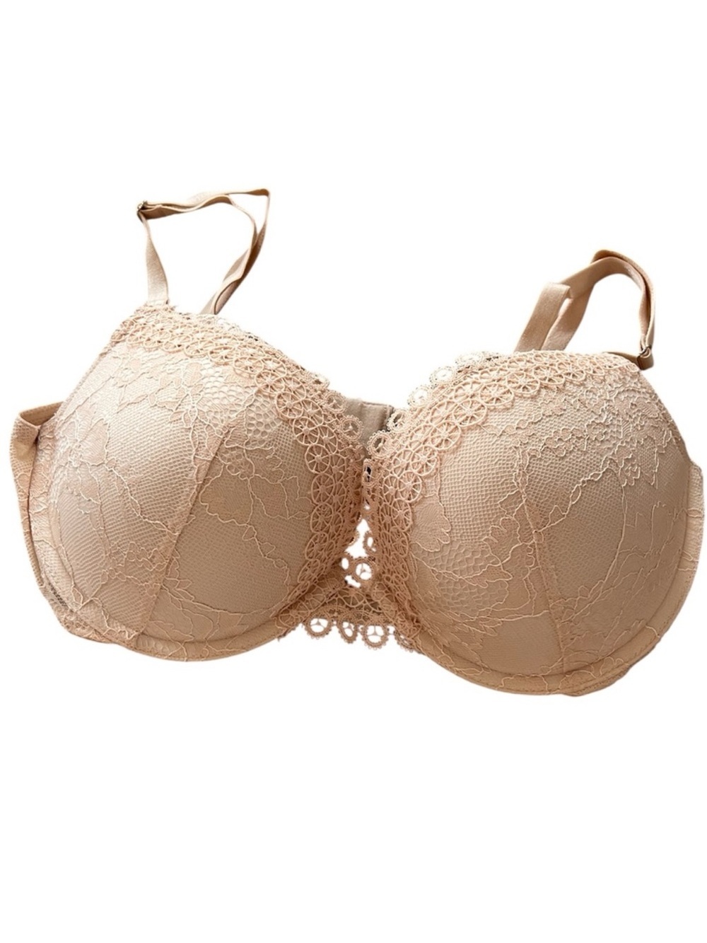 Victoria's Secret Lace Detail Push Up Bra in Cream size 34D